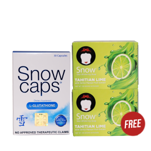 SnowCaps 30s + FREE 2 Snow Skin Whitening Tahitian Soap (Save Php158)